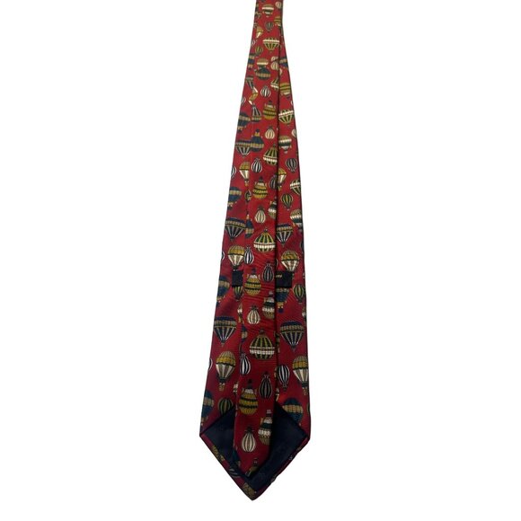 Brooks Brothers Makers Men's Silk Necktie Hot Air Balloon Print Red - Picture 5 of 7